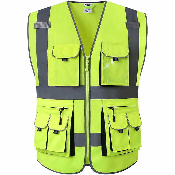 JKSafety 10 Pockets Hi-Vis Reflective Safety Vest (JK088-C2)