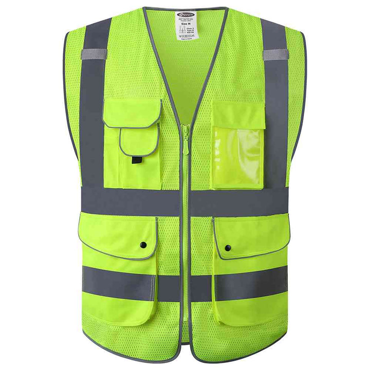 JKSafety 9 Pockets Mesh Hi-Vis Reflective Safety Vest (JK159)