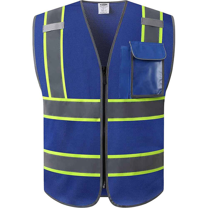 JKSafety 3 Pockets Mesh Two-Tone Hi-Vis Reflective Safety Vest (JK099-EV)