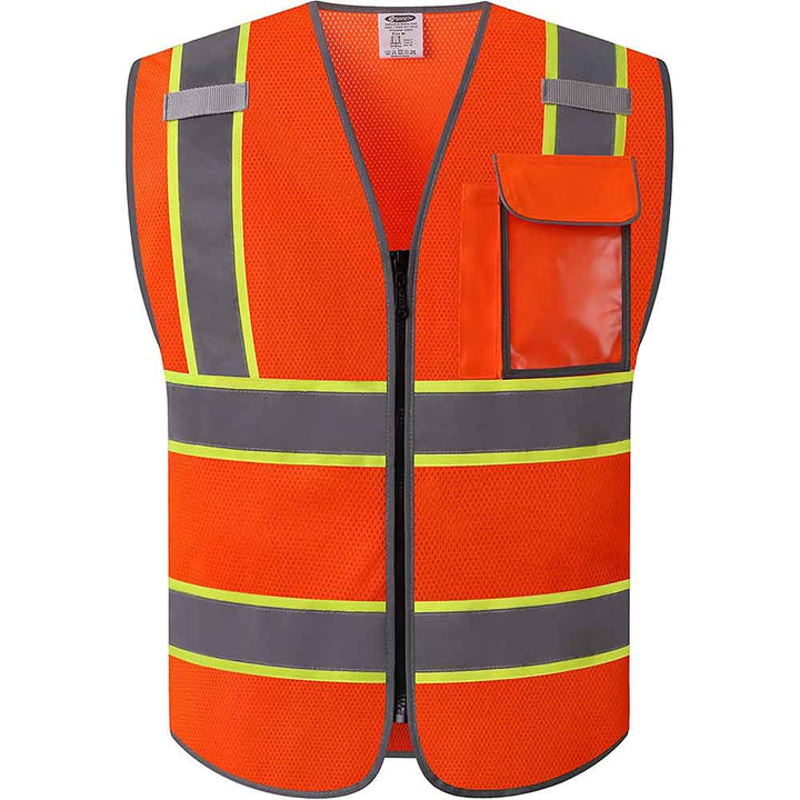 JKSafety 3 Pockets Mesh Two-Tone Hi-Vis Reflective Safety Vest (JK099-C2)