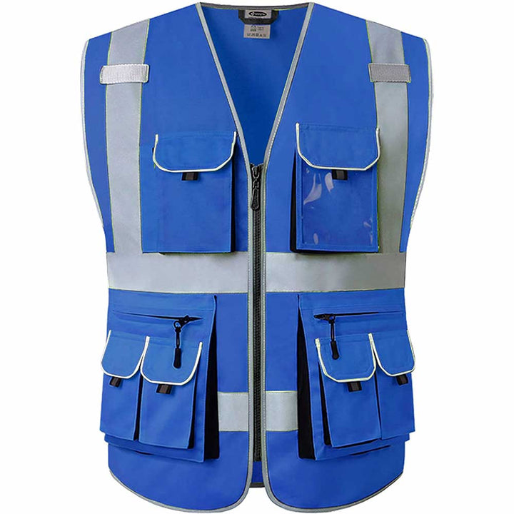 JKSafety 10 Pockets Hi-Vis Reflective Safety Vest (JK088-EV)