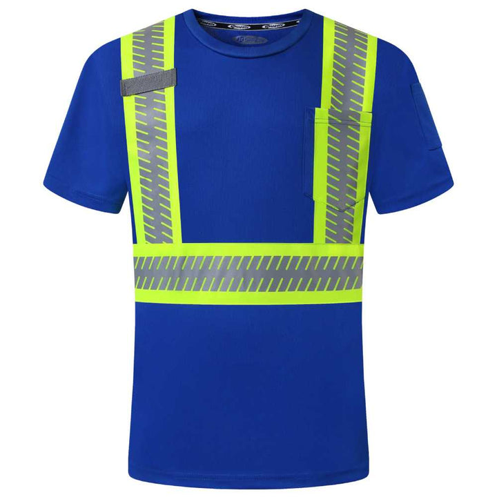 JKSafety Hi-Vis Two-Tone Safety Shirt with Short Sleeve, Crew Neck (JKT090)