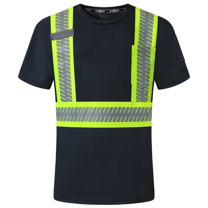 JKSafety Hi-Vis Two-Tone Safety Shirt with Short Sleeve, Crew Neck (JKT090)