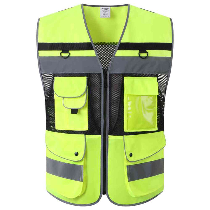 JKSafety 12 Pockets Hi-Vis Reflective Safety Vest (JK180)