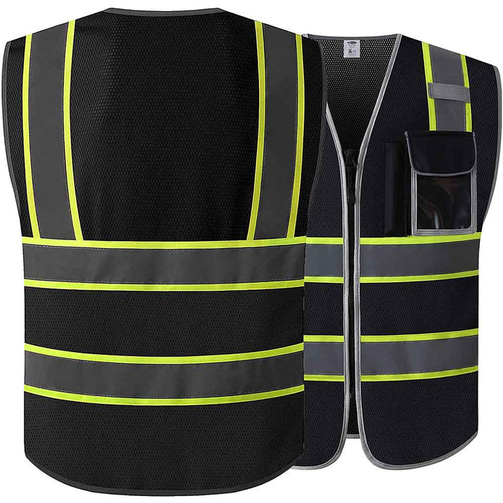 JKSafety 3 Pockets Mesh Two-Tone Hi-Vis Reflective Safety Vest (JK099-EV)