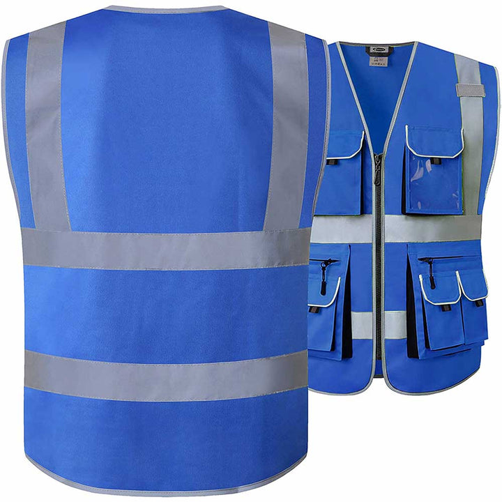 JKSafety 10 Pockets Hi-Vis Reflective Safety Vest (JK088-EV)