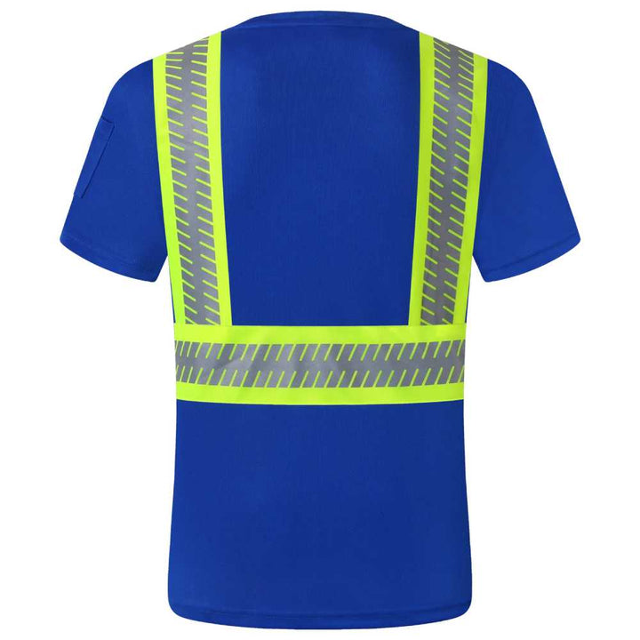 JKSafety Hi-Vis Two-Tone Safety Shirt with Short Sleeve, Crew Neck (JKT090)