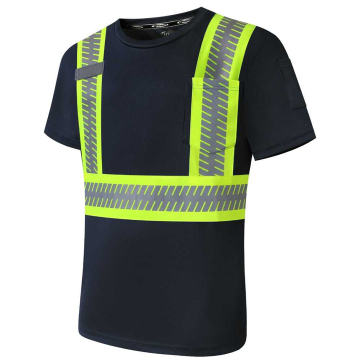 JKSafety Hi-Vis Two-Tone Safety Shirt with Short Sleeve, Crew Neck (JKT090)