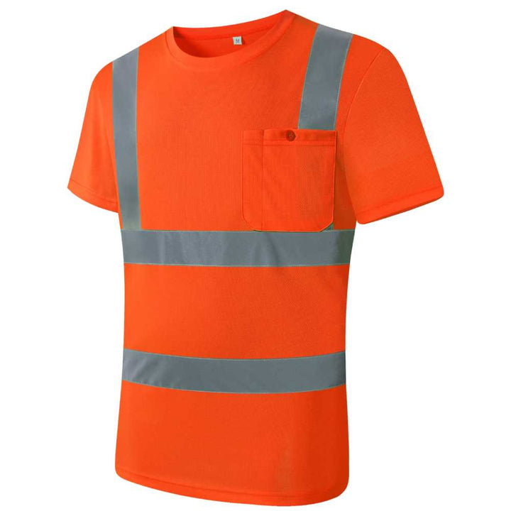 JKSafety Hi-Vis Reflective Safety Shirt Short Sleeve, Crew Neck (JKT077-C2)