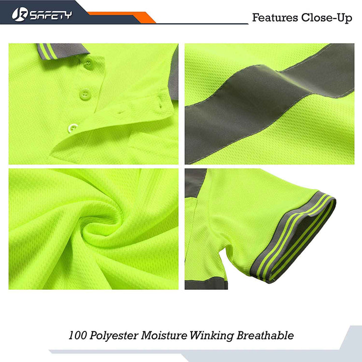 JKSafety Hi-Vis Reflective Safety Polo Shirt Short Sleeve (JKP066-C2)