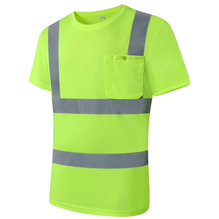 JKSafety Hi-Vis Reflective Safety Shirt Short Sleeve, Crew Neck (JKT077-C2)