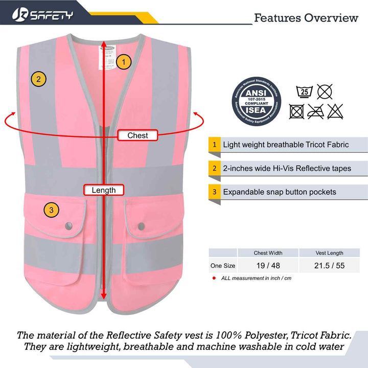 JKSafety Hi-Vis Reflective Safety Vest for Children (KID-Medium)