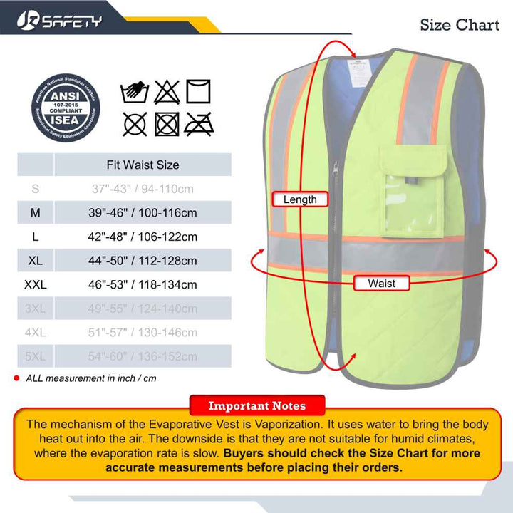 JKSafety Evaporative Cooling Hi-Vis Reflective Safety Vest (JKC129-C2)