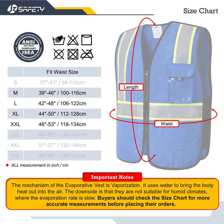 JKSafety Evaporative Cooling Hi-Vis Reflective Safety Vest (JKC129-EV)