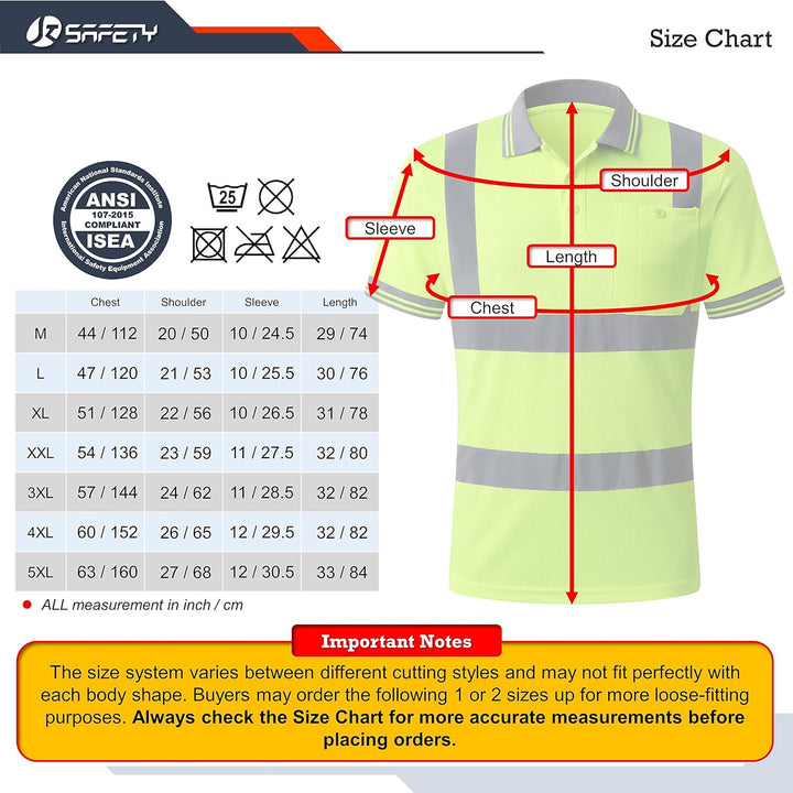 JKSafety Hi-Vis Reflective Safety Polo Shirt Short Sleeve (JKP066-C2)