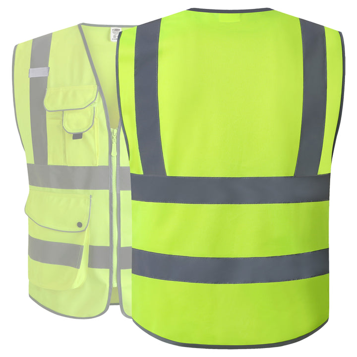 JKSafety 9 Pockets Hi-Vis Reflective Safety Vest (JK150-C2)