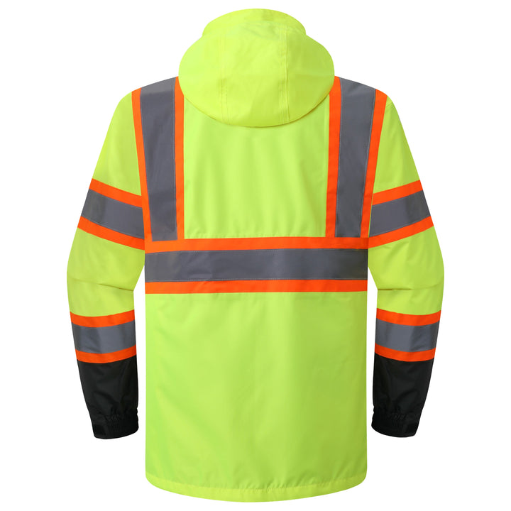 JKSafety Hi-Vis Rain Gear, Waterproof Reflective Rain Jacket and Pants (JKR117-C3)