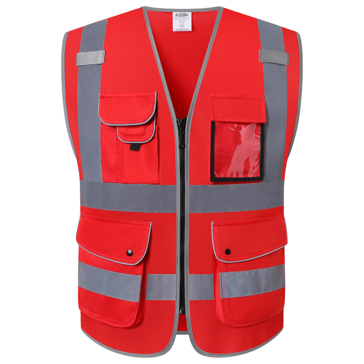 JKSafety 9 Pockets Hi-Vis Reflective Safety Vest (JK150)