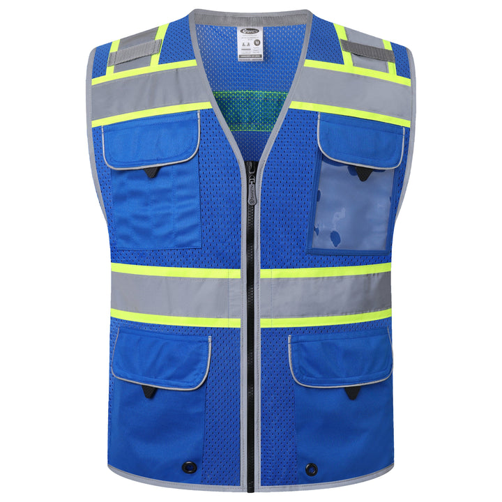 JKSafety 9 Pockets Mesh Hi-Vis Safety Vest (JK189)