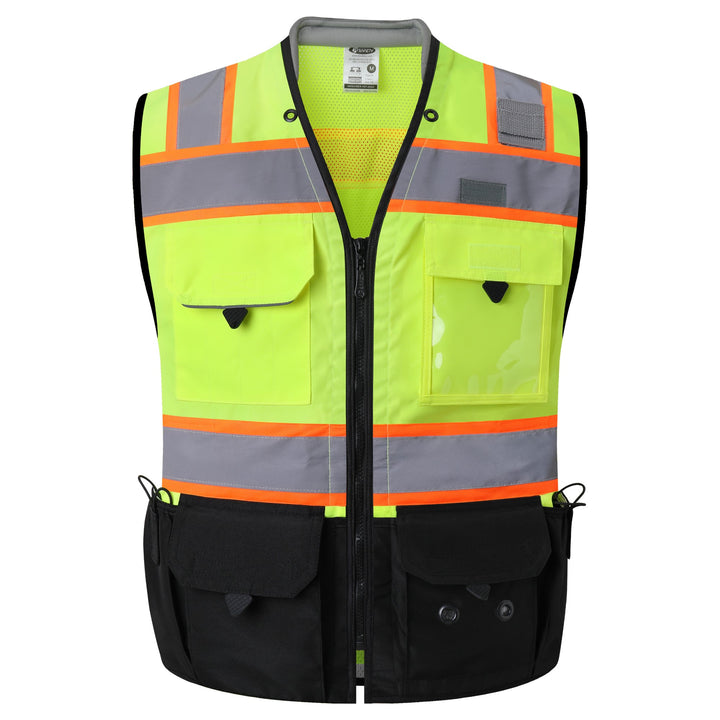 JKSafety Heavy Duty Reflective Surveyor Safety Vest Cushioned Collar (JK188-C1)