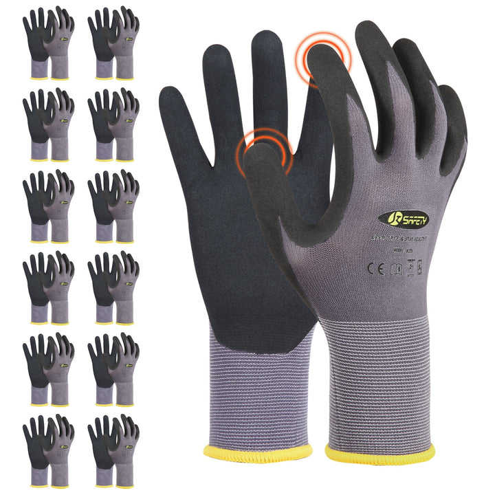 JKSafety Safety Utility Work Gloves, Multi-Pack (G229)